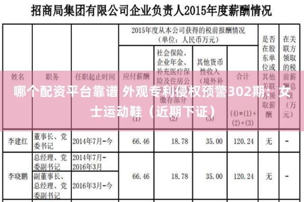 哪个配资平台靠谱 外观专利侵权预警302期：女士运动鞋（近期下证）