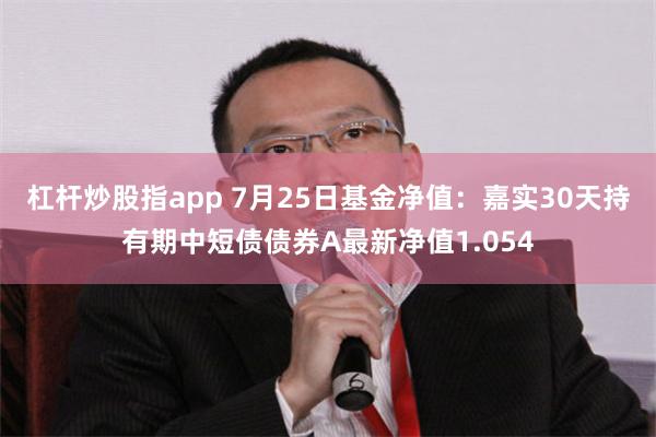 杠杆炒股指app 7月25日基金净值：嘉实30天持有期中短债债券A最新净值1.054