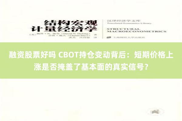 融资股票好吗 CBOT持仓变动背后：短期价格上涨是否掩盖了基本面的真实信号？