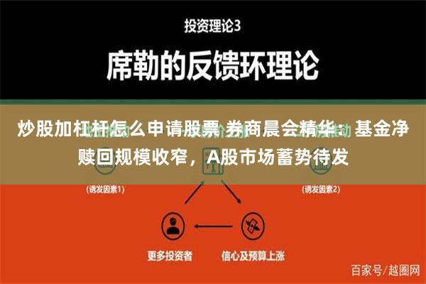 炒股加杠杆怎么申请股票 券商晨会精华：基金净赎回规模收窄，A股市场蓄势待发