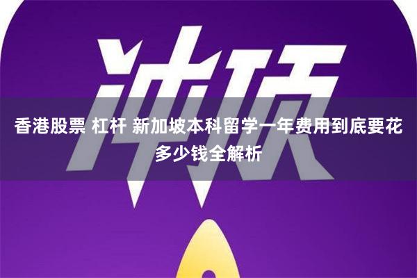 香港股票 杠杆 新加坡本科留学一年费用到底要花多少钱全解析