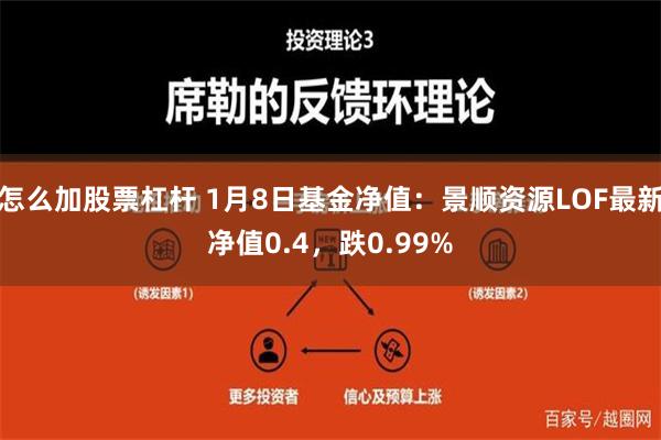 怎么加股票杠杆 1月8日基金净值：景顺资源LOF最新净值0.4，跌0.99%