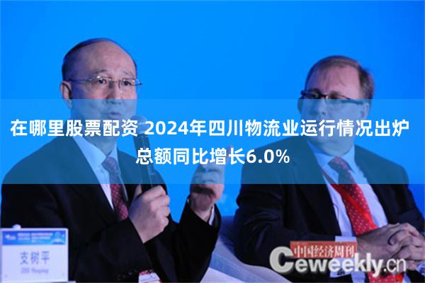 在哪里股票配资 2024年四川物流业运行情况出炉 总额同比增长6.0%