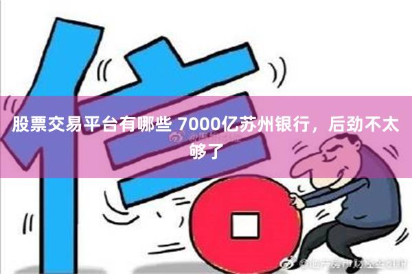 股票交易平台有哪些 7000亿苏州银行，后劲不太够了